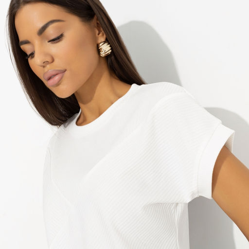 Футболка в рубчик Искусство строить глазки - Charutti фото 3