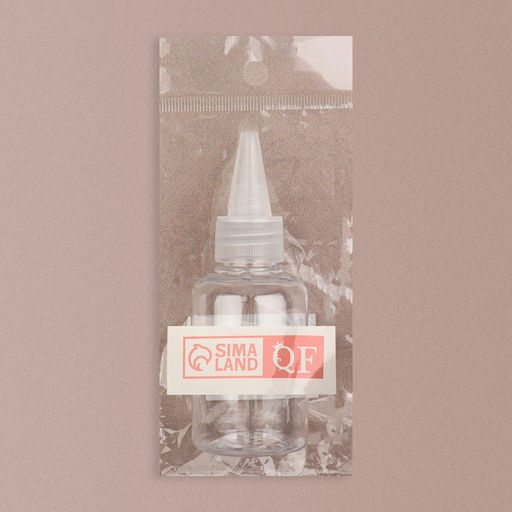 Цена за 2 шт. Бутылочка для хранения, 50 мл, твист-крышка, прозрачная