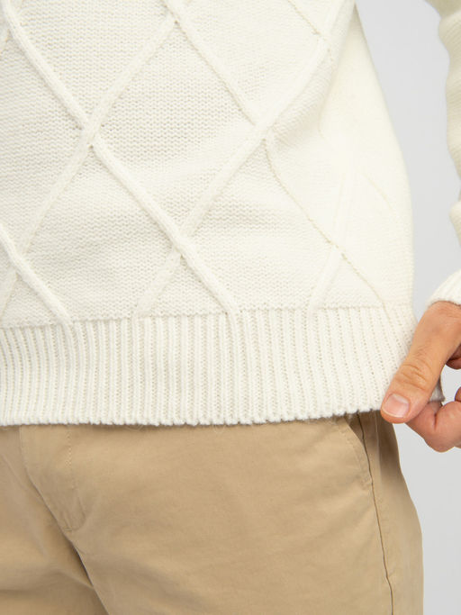 Джемпер высокое горло 32427 снег