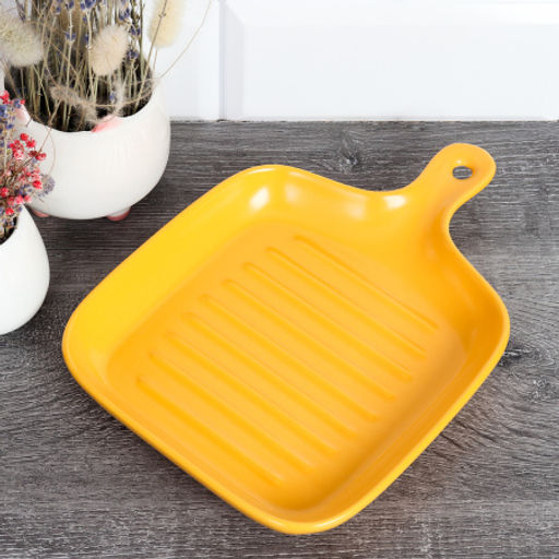 Блюдо с ручкой 23х16х3 см / GDE-24 /уп 29/ - ГалеонТрейд фото 4