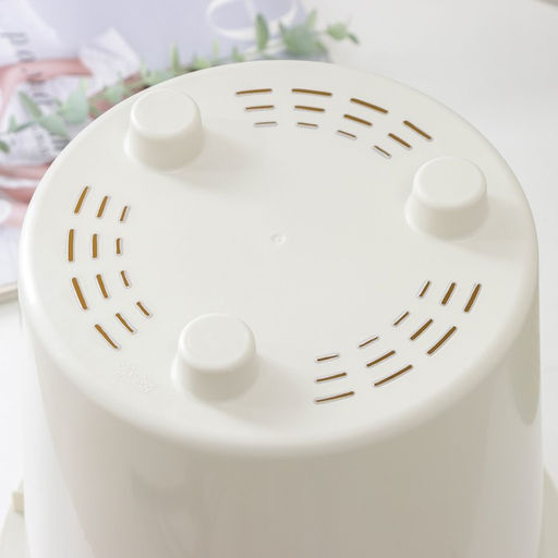 Кашпо для цветов со вставкой «Этна», 9.5 л, d=28 см, h=27 см, белое