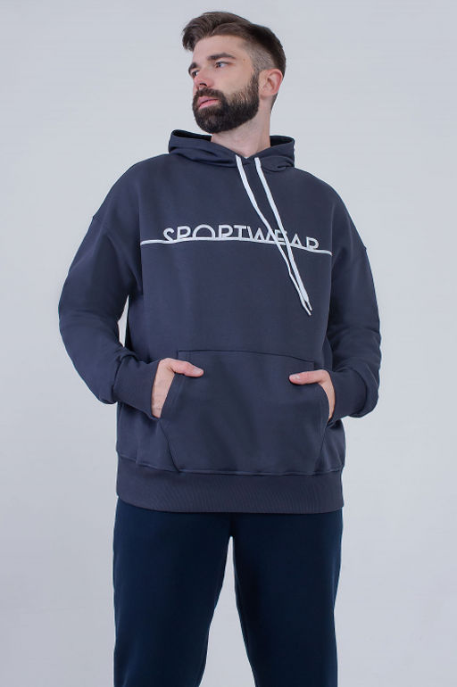 Арт. 6588 Толстовка мужская 46-54 (5 шт) Цвет:Антрацит - Идеал фото 9