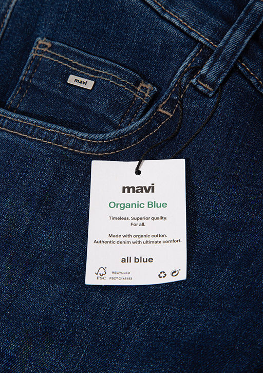 Rosina Adaptive Koyu Mavi Jean Pantolon  фото 5