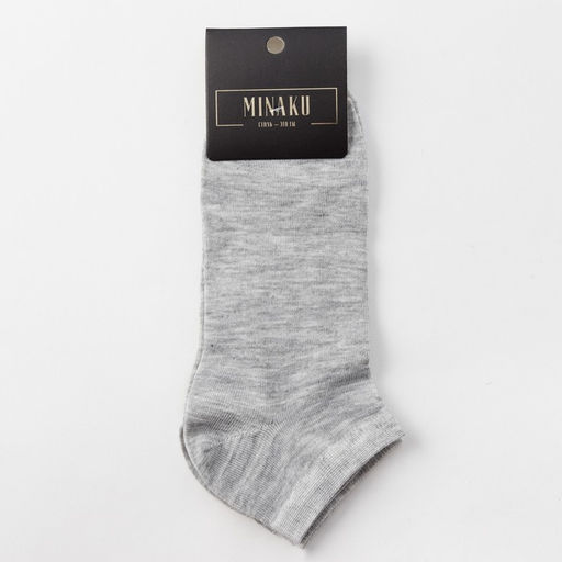 Цена за 2 шт. Носки мужские укороченные MINAKU «Бамбук», цвет серый, размер 40-41 (27 см)
