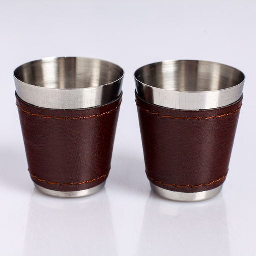 Подарочный набор Бизнес 6 в 1: фляжка 270 мл, воронка, 4 рюмки, коричневый, 17 х 23 см - Simaland фото 5