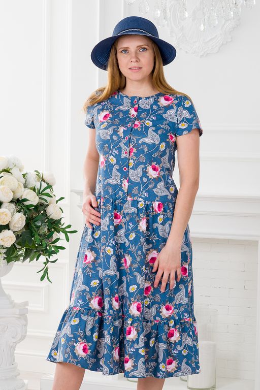 Платье женское из кулирки Кармелита Розы - Амадэль фото 17