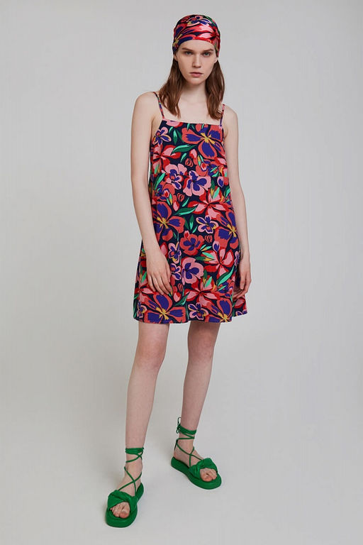 Мини-платье с цветочным орнаментом - Incity фото 2