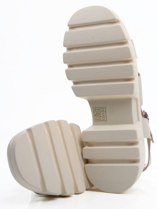 08-PEY195-2 LT. BEIGE Босоножки женские (натуральная кожа)