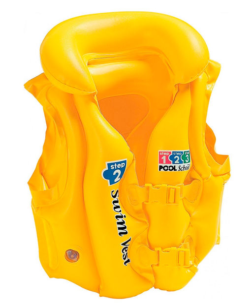 Intex. Надувной жилет для плавания "Школа плавания" 50x47 см, 3-6 лет арт.58660EU