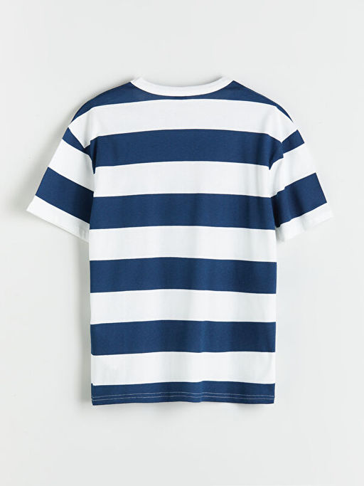 Bisiklet Yaka ?izgili Erkek ?ocuk Ti??rt