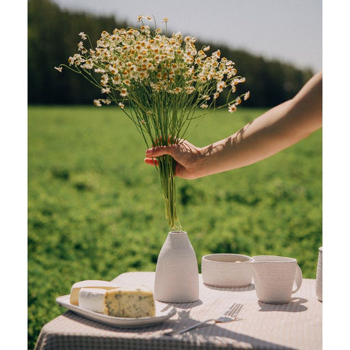 Ваза SL Home «Арена Бланка», 9×9×13.5 см, керамика, белая