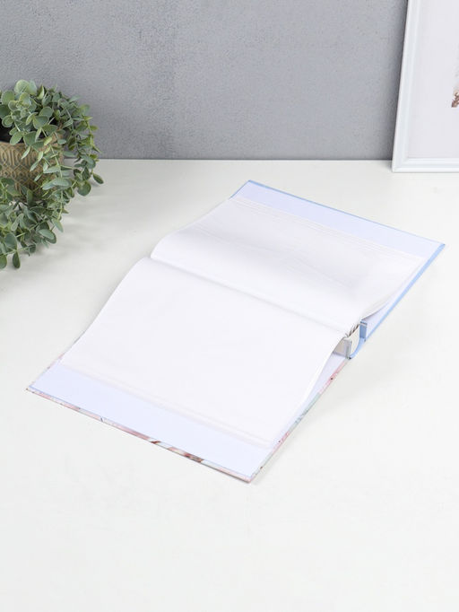 Фотоальбом на 200 фото 13х18 см "Сердца и листья" серо-розовый, в коробке 5,5х23,5х29,5 см   1096272