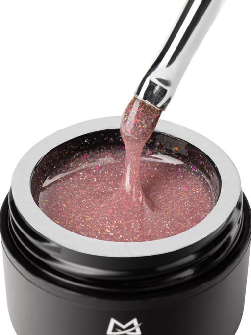 Manita Professional Гель моделирующий для ногтей с хлопьями юки / Builder Gel Flash №01, 15 мл  фото 5