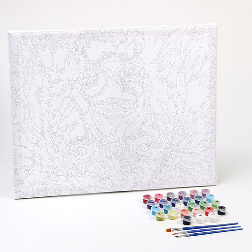 Картина по номерам на холсте с подрамником Лев 40 50 см - Школа талантов фото 5