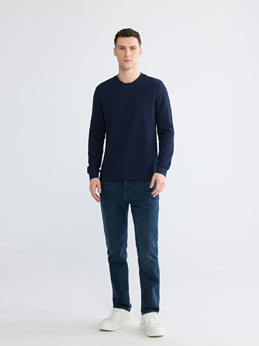 Bisiklet Yaka Erkek Sweatshirt