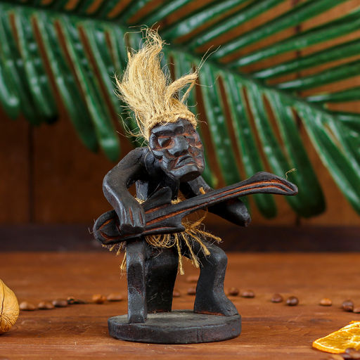 Сувенир «Абориген-гитарист», 15 см, дерево