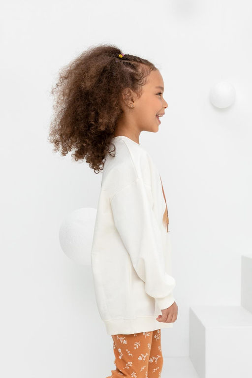 КР 302186/молочный джемпер для дев