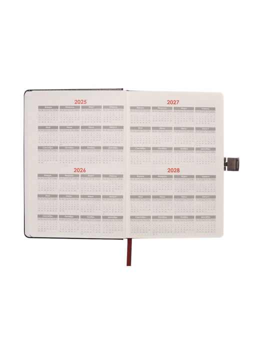 Ежедневник недатированный А5, 80 листов, обложка ПВХ, с хлястиком, чёрный