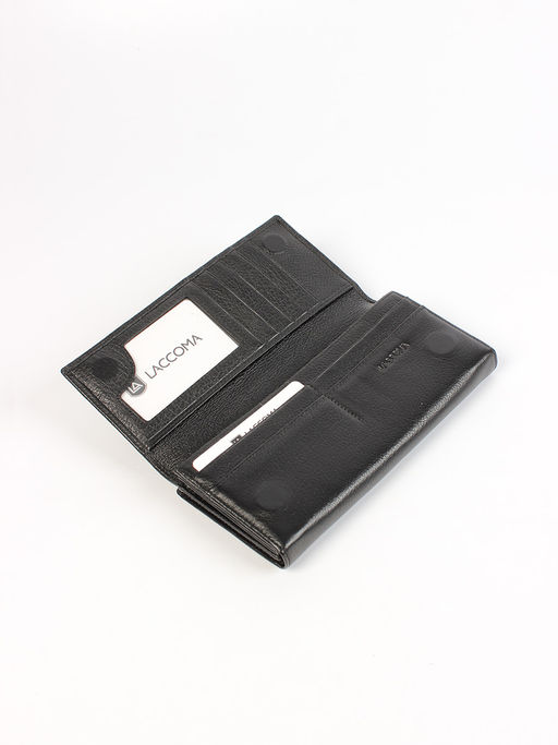 LACCOMA кошелек LA-1075-черный натуральная кожа фото 4