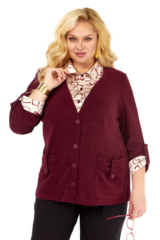 Джемпер Элль стиль А-541/11 бордовый