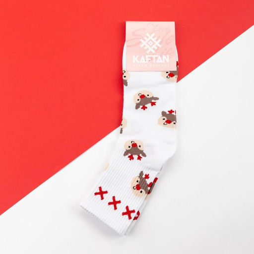 Цена за 2 шт. Носки новогодние женские KAFTAN Оленята размер 36-40 (23-25 см) фото 3