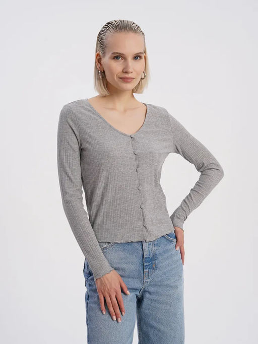 B1225 Кардиган СЕРЫЙ