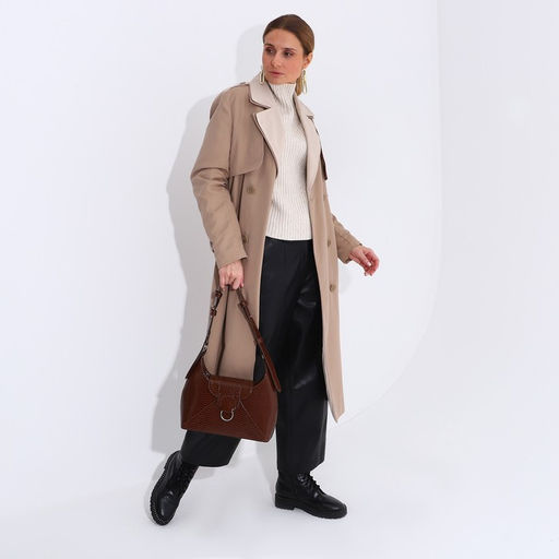 Сумка женская на молнии, цвет коричневый - Simaland фото 8