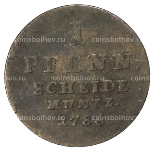 1 пфенниг 1786 года Германские государства Брауншвейг  Люнебург