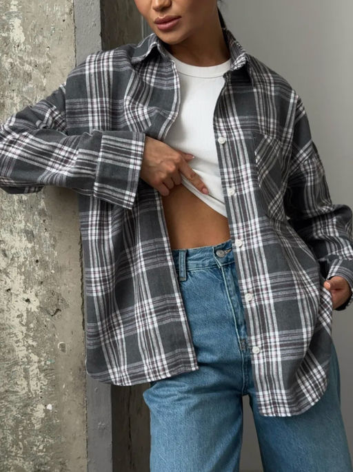 K12702 Рубашка OVER SIZE ТМ_РОЗОВЫЙ - Brand фото 15