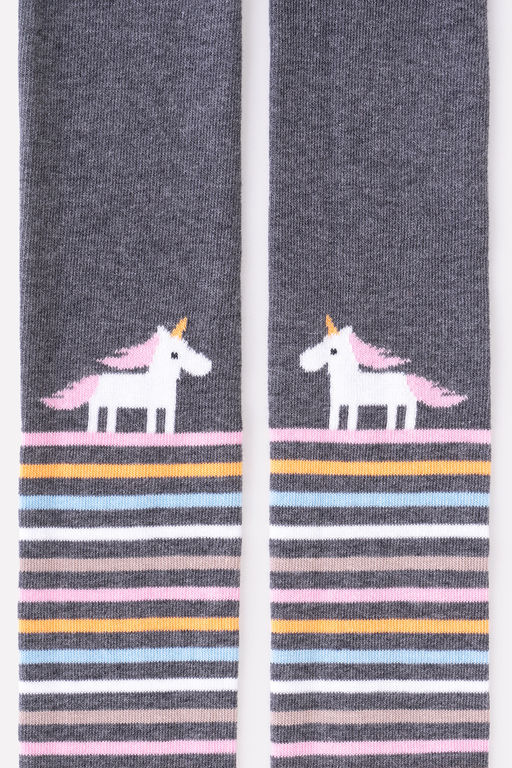 CROCKID СТОК! Колготки. Цвет: тем.серый меланж  фото 4