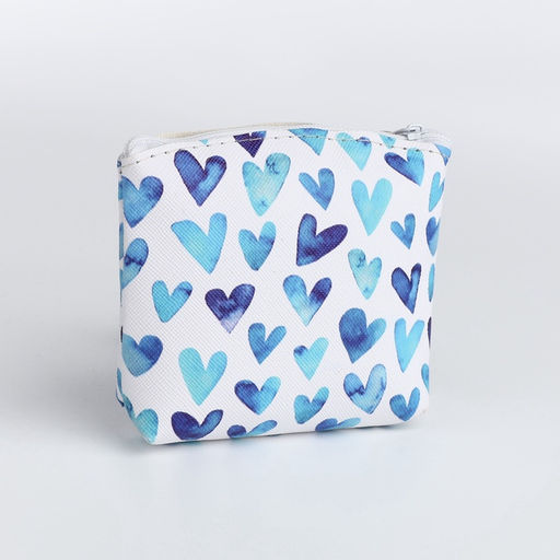 Кошелёк детский Сердечки, монетница, на молнии, МИКС