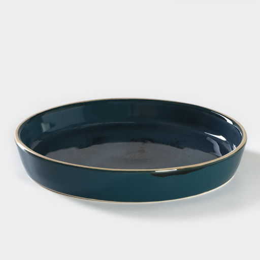 Блюдо с бортиком Хорекс Blu reattivo, d=17.5 см, фарфор, зелёный