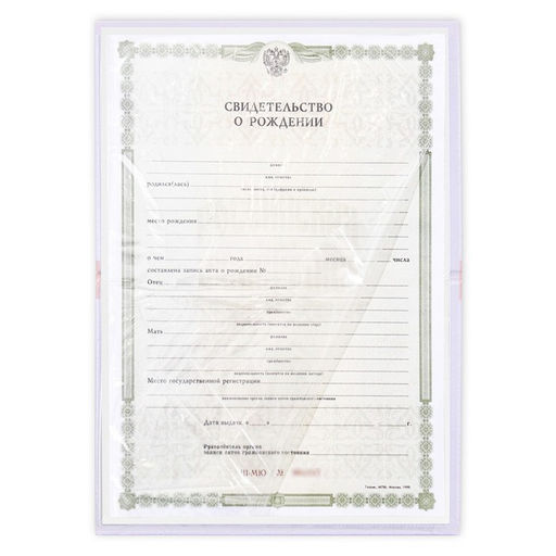 Папка для свидетельства о рождении Первый документ, нежная, А5 - Долго и счастливо фото 4