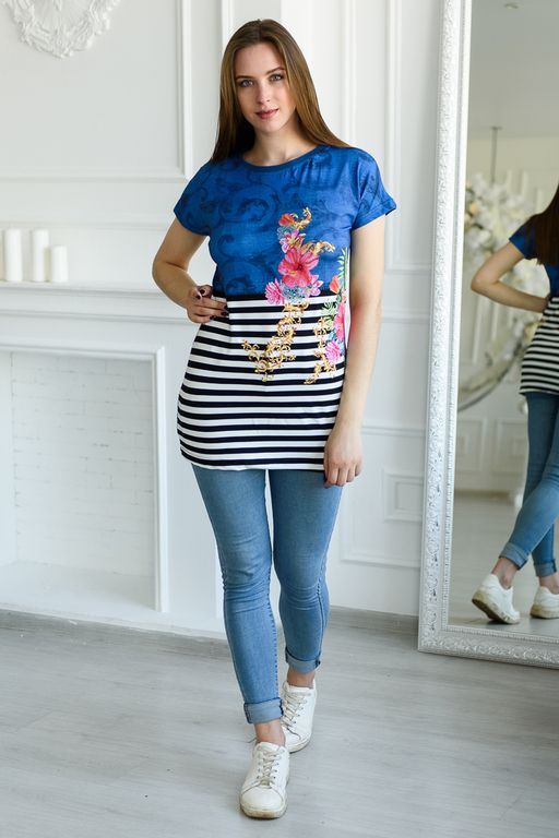 Туника женская из вискозы Гера синий - Амадэль фото 8