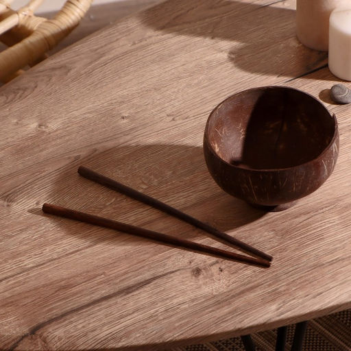 Тарелка с палочками из кокоса «Трапеза», 15×15×10 см