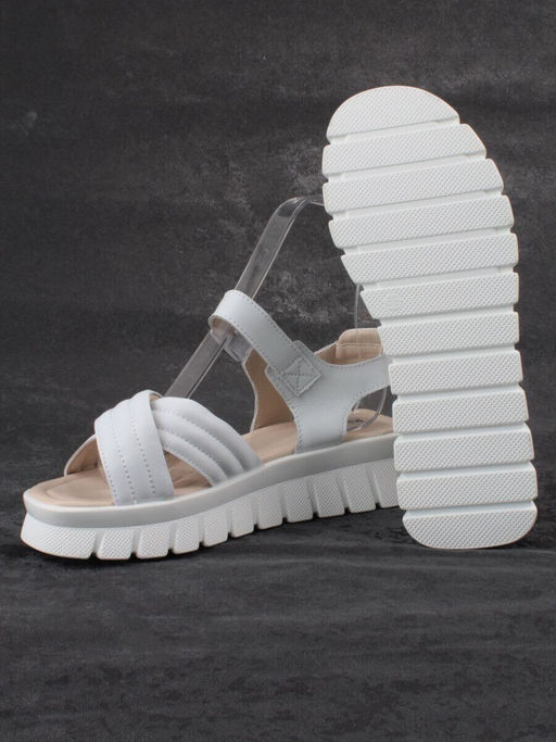 08-PED168-1 WHITE Босоножки женские (натуральная кожа)