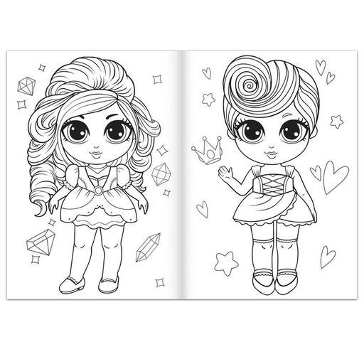 Раскраски для девочек набор Стильные девчонки, 4 шт. по 16 стр., А4