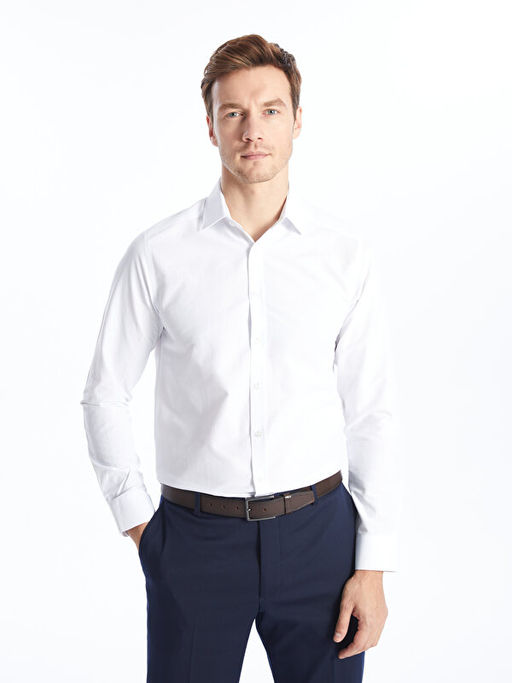 Slim Fit Uzun Kollu Poplin Erkek G?mlek - Waikiki фото 2