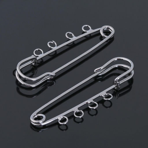 Булавка для подвесок PO-065 №03, (набор 2 шт.) 70×20×7 мм, серебра