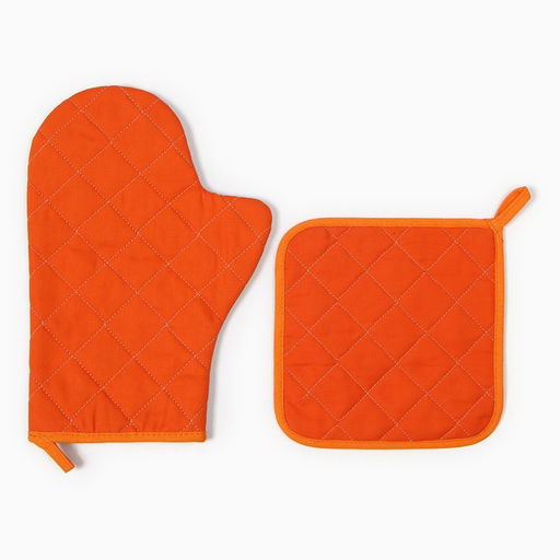 Набор кух. Этель Кролики варежка-прихватка 20х28см, прихватка 19х19см,100% хл  фото 3