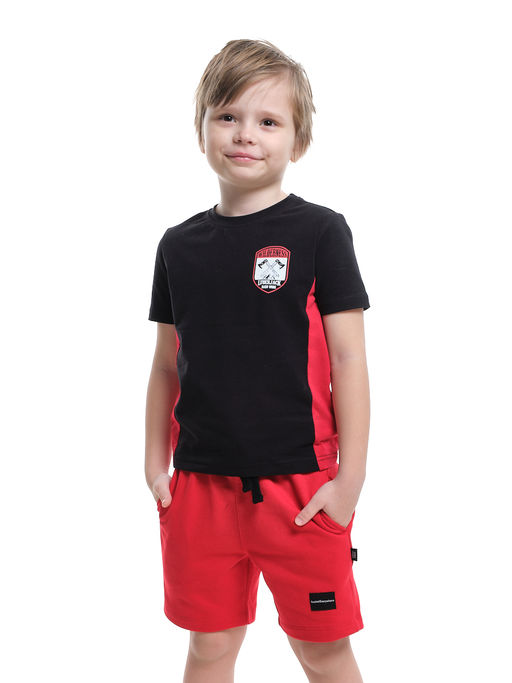 Футболка для мальчика с коротким рукавом UD 6960 черный/красный - Mini maxi фото 10