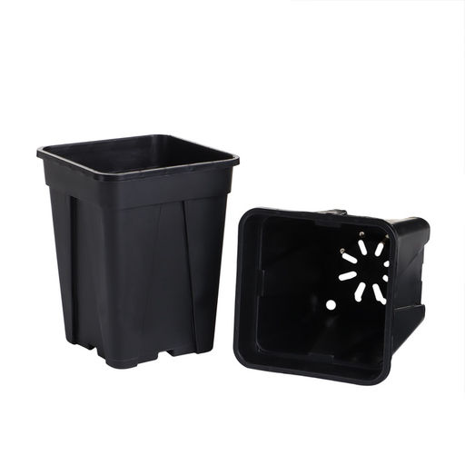 Цена за 20 шт. Горшок для рассады, 250 мл, 6.7×6.7×8 см, пластик, чёрный, Greengo