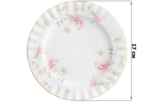 Набор тарелок для десертов 2 пр. 17*17*2 см Диана, фарфор, NEW BONE CHINA - Elan gallery фото 2