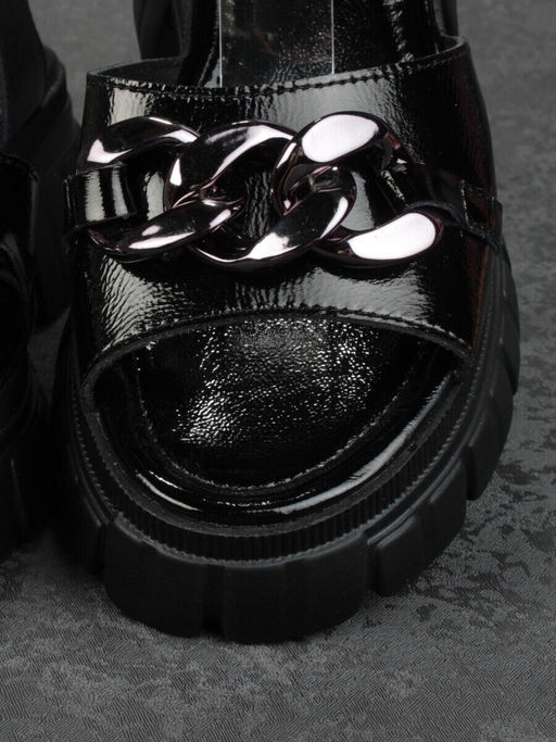 08-PEY144-5 BLACK Босоножки женские (натуральная кожа)