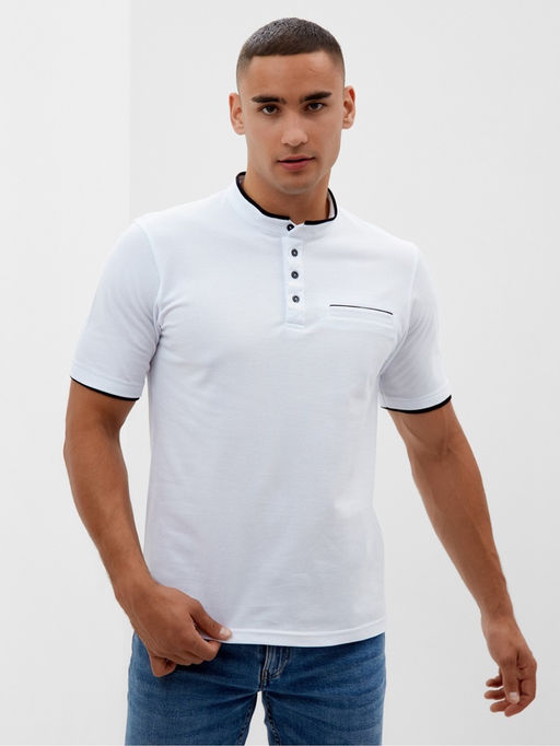 Футболка поло мужская MINAKU REGULAR FIT: белая, р-р 46