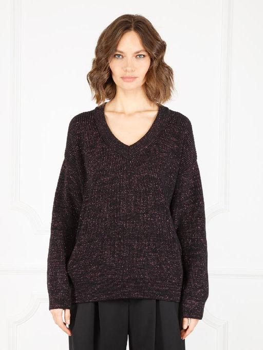 Джемпер женский ZZ-07007 black/fuchsia