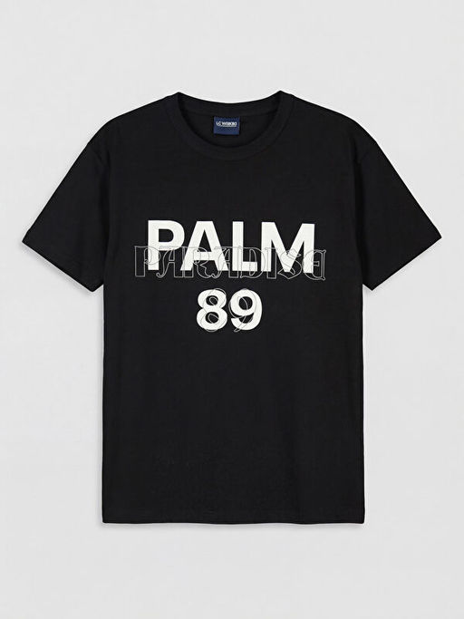 Bisiklet Yaka Bask?l? Erkek ?ocuk Ti??rt