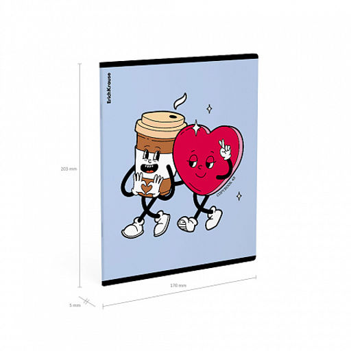 АКЦИЯ Цена за 5 шт. Тетрадь общая ученическая ErichKrause Yummy, 48 листов, клетка, матовая ламинация+выборочный УФ-лак_MIX-PACK