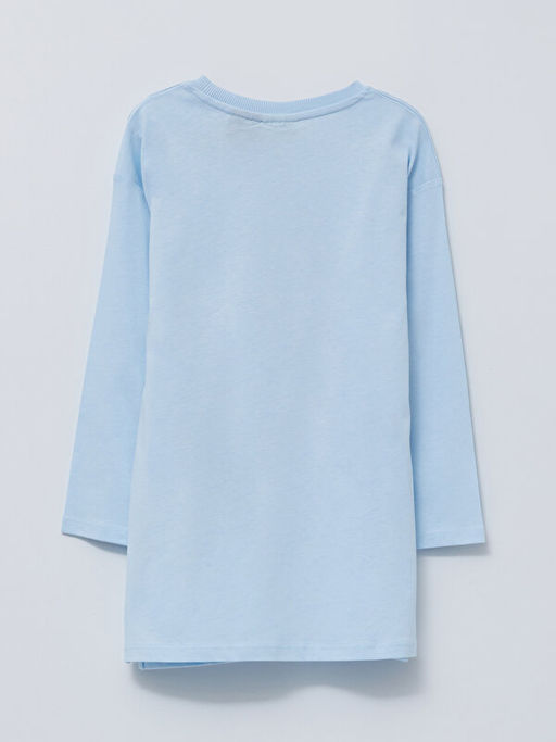 Bisiklet Yaka Mickey Mouse Bask?l? Uzun Kollu Pamuklu K?z ?ocuk Tunik - Waikiki фото 2