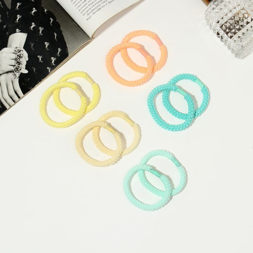 Цена за 6 шт. Резинки для волос «Спорт», набор 2 шт., плетение люкс, 5 см, яркий МИКС